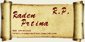 Raden Prtina vizit kartica